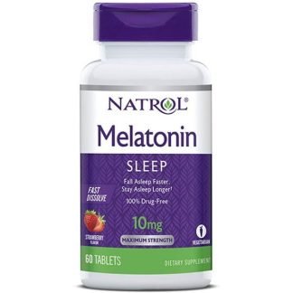 Natrol Melatonin Fast Dissolve Tablets, Strawberry 10  mg